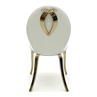 پاهای لوکس فولاد ضد زنگ عروسی مدرن جشن عروسی رستوران صندلی ناهار خوری برای پذیرایی رویداد هتل