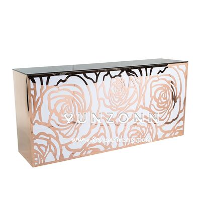 کانترهای بار LED سفارشی کاملاً نو برای رستوران‌ها و بارهای تجاری طرح گل رز