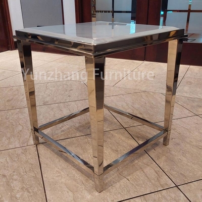 قاب نقره ای SS201 میز تخت ساده میز کوچک مربعی CBM برای اتاق خواب