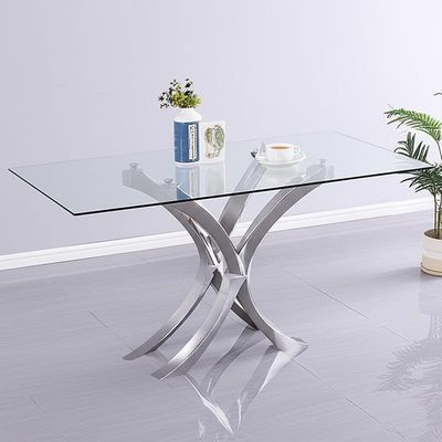 میز ناهار خوری رویه شیشه ای 201ss برای خانه و هتل