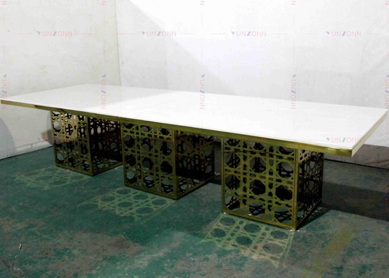 میز ناهار خوری مدرن لوکس و سنگین به سبک ضیافت ام دی اف OEM 4000X1200X750mm