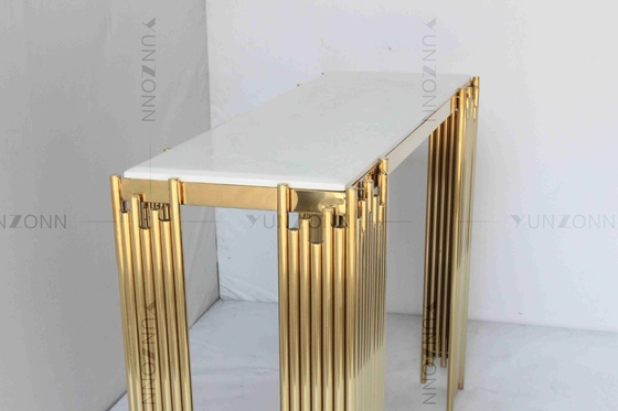 مبلمان لوکس قفسه کابینت دیواری رومیزی کنسول مدرن سفید و طلایی