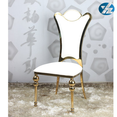 صندلی ناهارخوری روکش طلایی 55X60X110 SS صندلی های مراسم عروسی هتل با روکش طلا