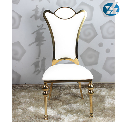 صندلی ناهارخوری روکش طلایی 55X60X110 SS صندلی های مراسم عروسی هتل با روکش طلا
