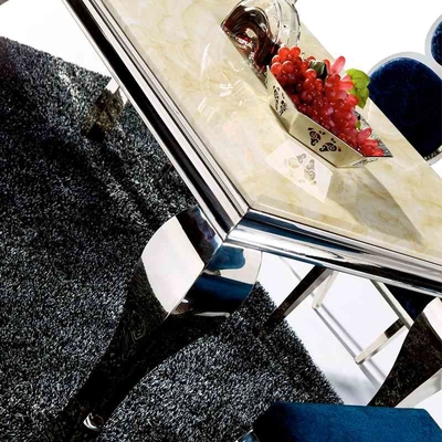 میز عروسی نقره ای اروپایی میز ناهارخوری 150X90X75