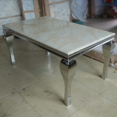 میز عروسی نقره ای اروپایی میز ناهارخوری 150X90X75