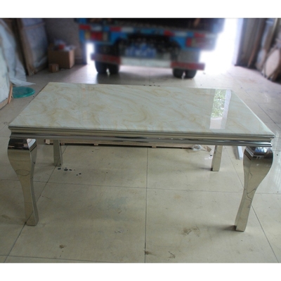 میز عروسی نقره ای اروپایی میز ناهارخوری 150X90X75