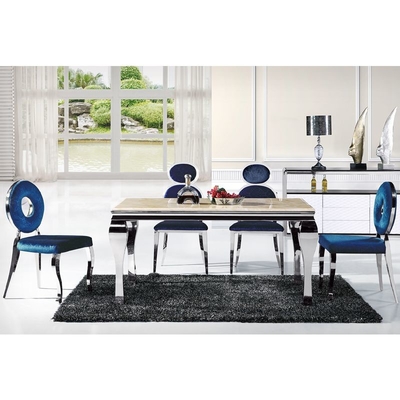 میز عروسی نقره ای اروپایی میز ناهارخوری 150X90X75