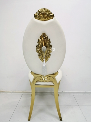 ناهار خوری صندلی ضیافت عروسی پارچه ای استیل ضد زنگ برای رویدادها W50xD65xH110cm