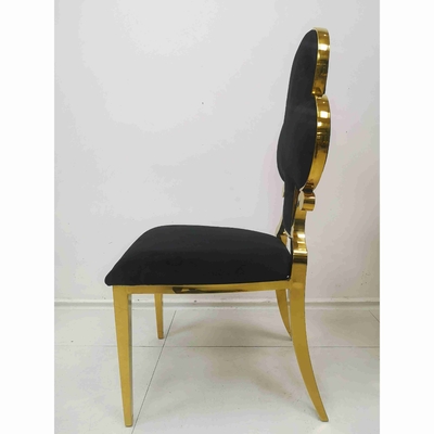 صندلی ناهار خوری با روکش گل پوکر 201 قاب استیل ضد زنگ W50xD65xH92cm