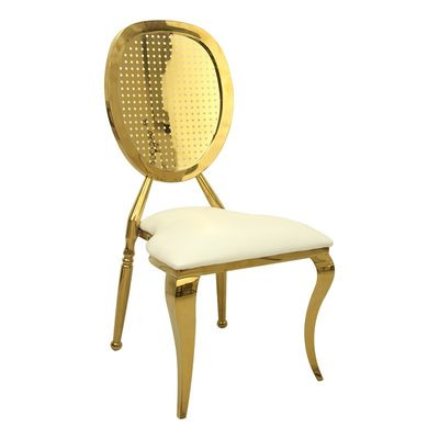 قیمت خوب Atrovirens چرم سفید PU صندلی های عروسی صندلی های اجاره ای آنلاین