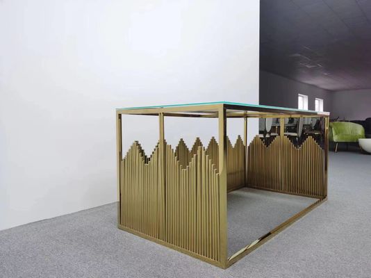 قیمت خوب مدل جدید مستطیل فولاد ضد زنگ مهمانی جشن عروسی طاولة طلا آنلاین