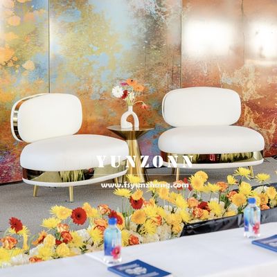 مبل راحتی با طراحی مدرن و استاندارد بالا با فریم استیل ضد زنگ و پارچه مخمل برای اتاق نشیمن