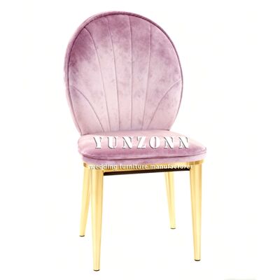قیمت خوب مبلمان عروسی لوکس مستقیم از کارخانه، هتل، رستوران، صندلی ناهارخوری با پایه های فلزی طلایی فولادی آنلاین