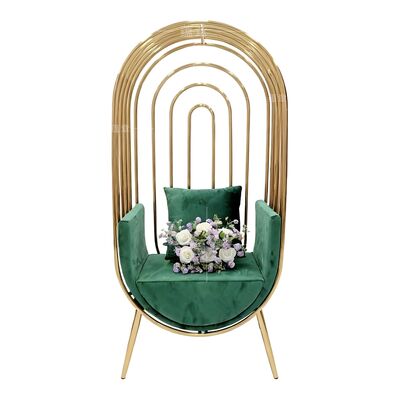 قیمت خوب شکل قفس طلایی تاج فولاد ضد زنگ پادشاه عروسی طلایی صندلی قفس پرنده برای مراسم عروسی مهمانی ناهار خوری هتل آنلاین