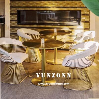 قیمت خوب پایه میز ناهار خوری استیل ضد زنگ عمده فروشی، پایه میز ناهار خوری فلزی برس خورده، مبلمان کافه آنلاین