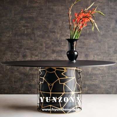 قیمت خوب عمده فروشی مبلمان اتاق نشیمن لوکس داخل باشگاه شبانه بیرونی ترکیه طراحی میز فولاد ضد زنگ سیاه برای عروسی آنلاین