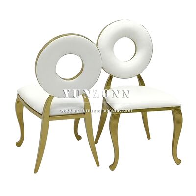 قیمت خوب صندلی غذاخوری مخمل استیل طلایی لوکس هتل برای مراسم و عروسی با طرح دونات آنلاین
