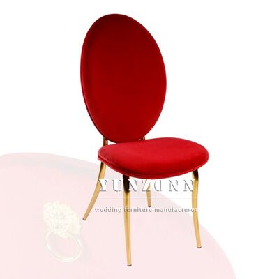 قیمت خوب صندلی تالار عروسی هتل لوکس مخمل قرمز، صندلی رویداد پارتی استیل ضد زنگ جداشدنی برای اجاره آنلاین