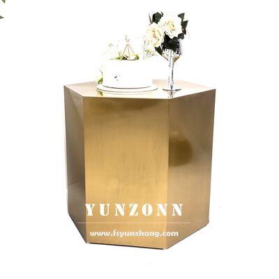 قیمت خوب میز کیک فلزی مدرن شش ضلعی، طرح جدید مبلمان باغی خانگی با کاربرد فضای باز برای فروش چهارپایه نشیمن و نگهداری آنلاین