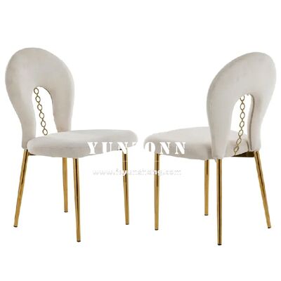 قیمت خوب صندلی مخملی طلایی Sherpa Design با پاهای فولاد ضد زنگ برای مراسم عروسی و مهمانی ها آنلاین