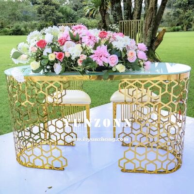 قیمت خوب فروش داغ میز لوکس بیضی مدرن فولاد ضد زنگ طراحی توخالی برای ناهار خوری در فضای باز هتل و آشپزخانه عروسی آنلاین