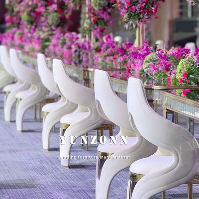 قیمت خوب صندلی ناهار خوری مدرن خلاقانه از جنس فولاد ضد زنگ با پارچه برای استفاده در هتل، عروسی، رستوران و فضای باز آنلاین