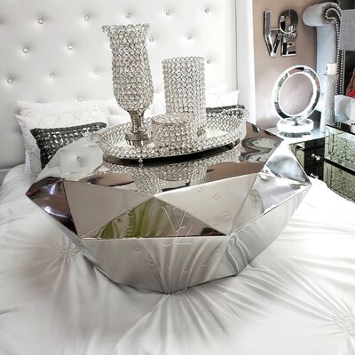 قیمت خوب میز قهوه خوری مدرن لوکس الماس با قابلیت بالابردن، مبلمان فلزی بادوام با فولاد ضد زنگ برای اتاق نشیمن آنلاین