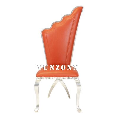 قیمت خوب صندلی عروس و داماد چرم و پارچه با پشتی بلند و بال‌های طلایی، صندلی عروسی لوکس استیل ضد زنگ آنتیک آنلاین