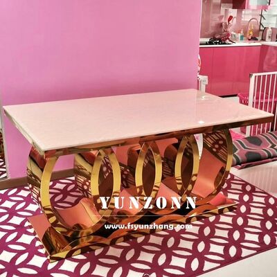 قیمت خوب میز ناهار خوری لوکس مدرن آئودی ایتالیایی با صفحه مرمر آنتیک فولاد و فلز برای استفاده در آشپزخانه، هتل و اتاق ناهار خوری منزل آنلاین