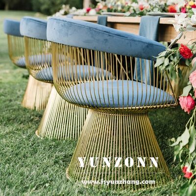 قیمت خوب صندلی راحتی مخملی نوو با پایه فلزی طلایی، طراحی جدید برای اتاق نشیمن، هتل و رستوران آنلاین