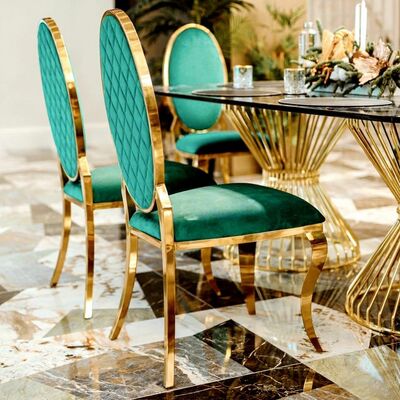 قیمت خوب صندلی عروسی فولاد ضد زنگ دوامدار طلا فانتزی قابل جمع کردن برای ورزشگاه در فضای باز آپارتمان ویلا بیضی پشت رستوران اجاره ضیافت آنلاین