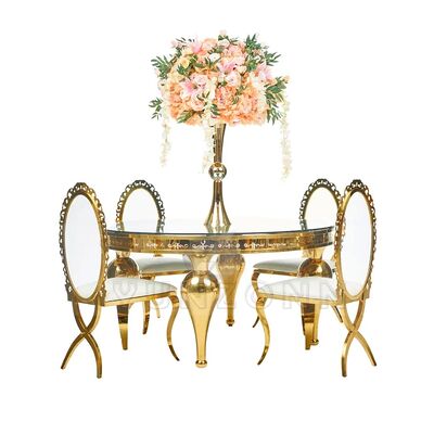 قیمت خوب صندلی‌های ضیافت اکریلیک با طراحی جدید، قاب فولاد ضد زنگ طلایی با پایه X، پشتی بیضی، چرم PU، اتاق نشیمن، تجاری آنلاین