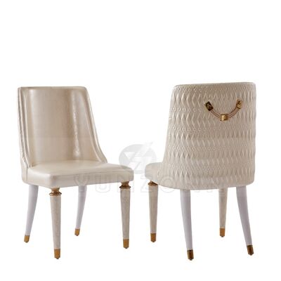 قیمت خوب صندلی ناهار خوری چرمی مدرن پرفروش برای استفاده در داخل و خارج از منزل با دسته های فولاد ضد زنگ برای هتل ها و اتاق نشیمن آنلاین