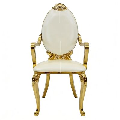 قیمت خوب مدرن لوکس طلا فولاد ضد زنگ دوام بالا پشت غذاخوری صندلی تخت برای هتل استفاده از آپارتمان در فضای باز آنلاین