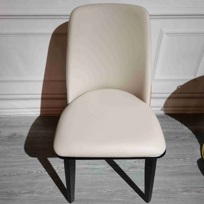 قیمت خوب صندلی ناهار خوری مدرن چوبی جامد، تکیه گاه چرمی صندلی ناهار خوری روکش دار آنلاین