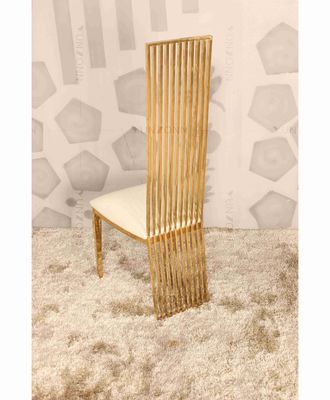 قیمت خوب صندلی عروسی پشت بلند صندلی ضیافتی لوکس طلایی استیل وزن 200 کیلوگرم آنلاین