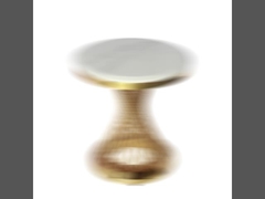 میز ناهار خوری گرد غنی با پایه لوله ای فولادی برای 6-8 نفر